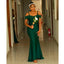 Green Cold Shoulder Mermaid Cheap Long Bridesmaid Dresses Online,WG1455