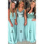 Green Mismatched Long Bridesmaid Dresses Online, Cheap Bridesmaids Dresses, WG749