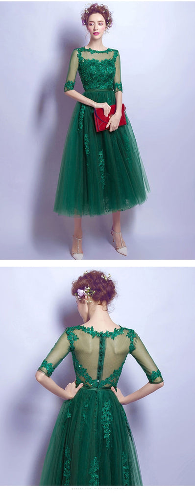 Green Short Sleeves Jewel Homecoming Dresses,Cheap Short Prom Dresses,CM922