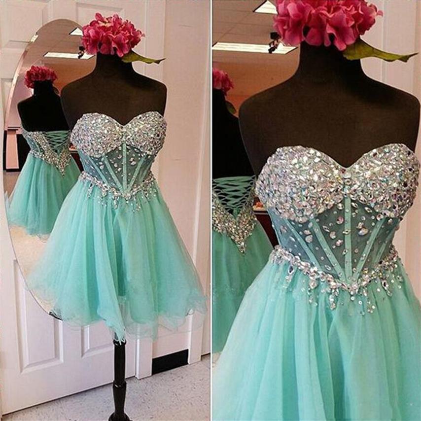 Green Sweetheart Short Homecoming Dresses,Cheap Short Prom Dresses,CM917