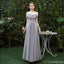 Grey Floor Length Mismatched Chiffon Cheap Bridesmaid Dresses Online, WG532