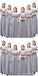 Grey Floor Length Mismatched Chiffon Cheap Bridesmaid Dresses Online, WG532