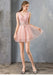 Grey Lace Beaded Cheap Homecoming Dresses Online, Cheap Short Prom Dresses, CM771