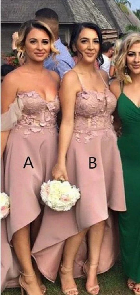 Halter Lace Applique Sleeveless Short  Bridesmaid Dresses Online, WG806