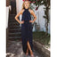 Halter Navy Chiffon Short Bridesmaid Dresses Online, Cheap Bridesmaids Dresses, WG751