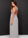 Halter Open Back Silver Chiffon Bridesmaid Dresses Online, WG786