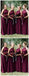 Halter Plum Chiffon Cheap Long Bridesmaid Dresses Online, WG575