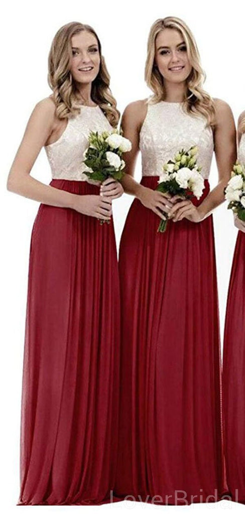 Halter Red Skirt Long Cheap Bridesmaid Dresses Online, WG625