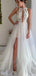 Halter See Through Lace Cheap Wedding Dresses Online, Cheap Bridal Dresses, WD657