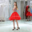 Halter Two Pieces Red Rhinestone Cheap Homecoming Dresses Online, Cheap Short Prom Dresses, CM805