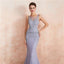 Heavily Beaded Lilac Mermaid Evening Prom Dresses, Evening Party Prom Dresses, 12110