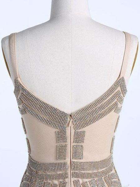 Heavily Beaded Mermaid Rhinestone Long Evening Prom Dresses, Party Custom Prom Dresses, 18638