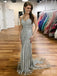 Heavily Beaded Mermaid Rhinestone Long Evening Prom Dresses, Party Custom Prom Dresses, 18638