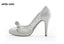 High Heels Pointed Toe White Lace Sexy Wedding Bridal Shoes, S022