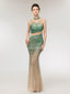 High Neck Heavily Beaded Mermaid Long Evening Prom Dresses, Evening Party Prom Dresses, 12007