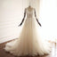 High Neck See Through A-line Lace Long Custom Cheap Wedding Bridal Dresses, WD298