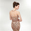 Illusion Gold Sequin Sparkly Mermaid Long Evening Prom Dresses, Evening Party Prom Dresses, 12012