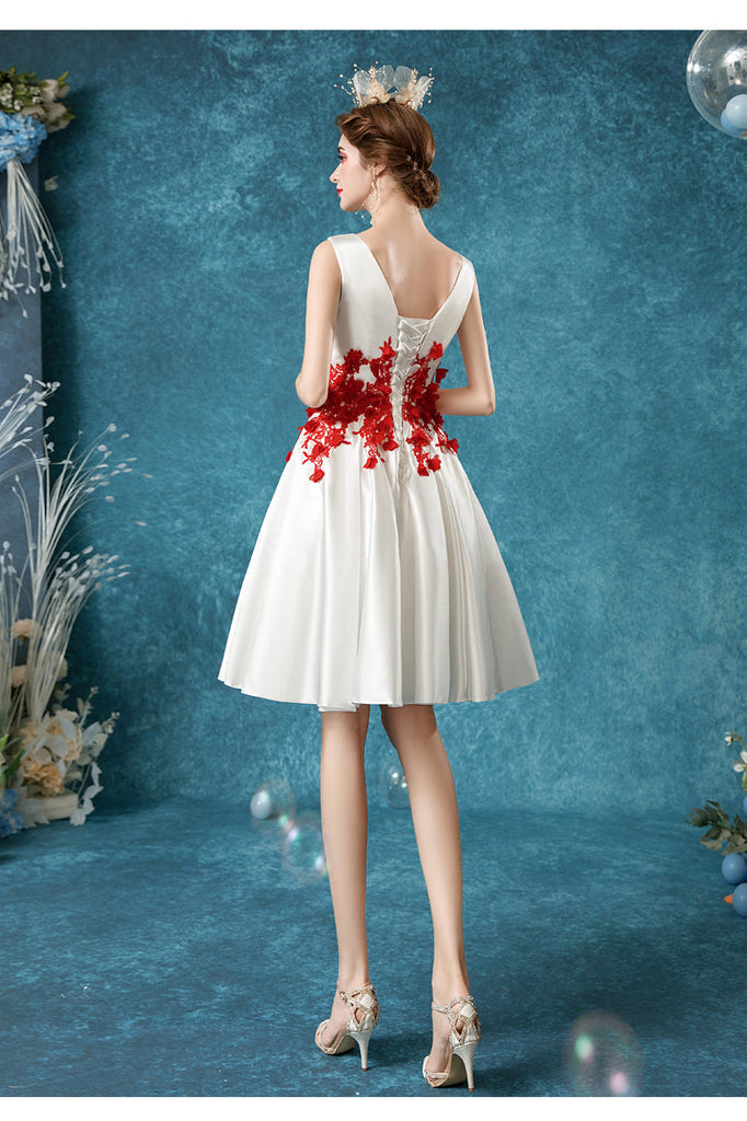Jewel Sleeveless Short Homecoming Dresses,Cheap Short Prom Dresses,CM893