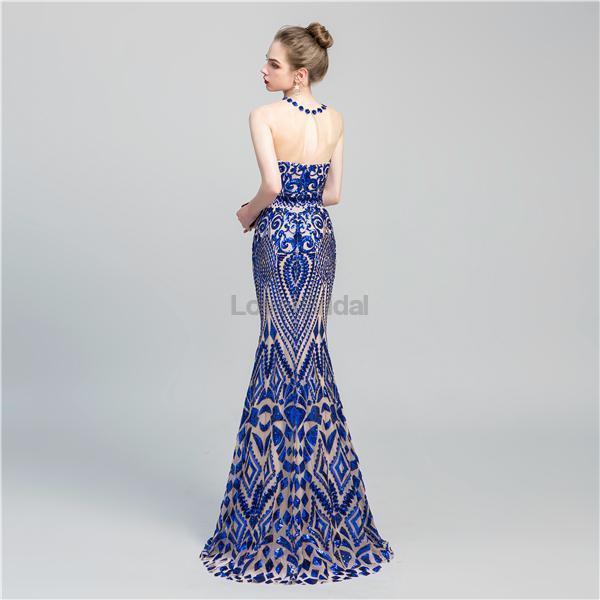 Jewel Sparkly Sequin Sexy Mermaid Evening Prom Dresses, Evening Party Prom Dresses, 12066