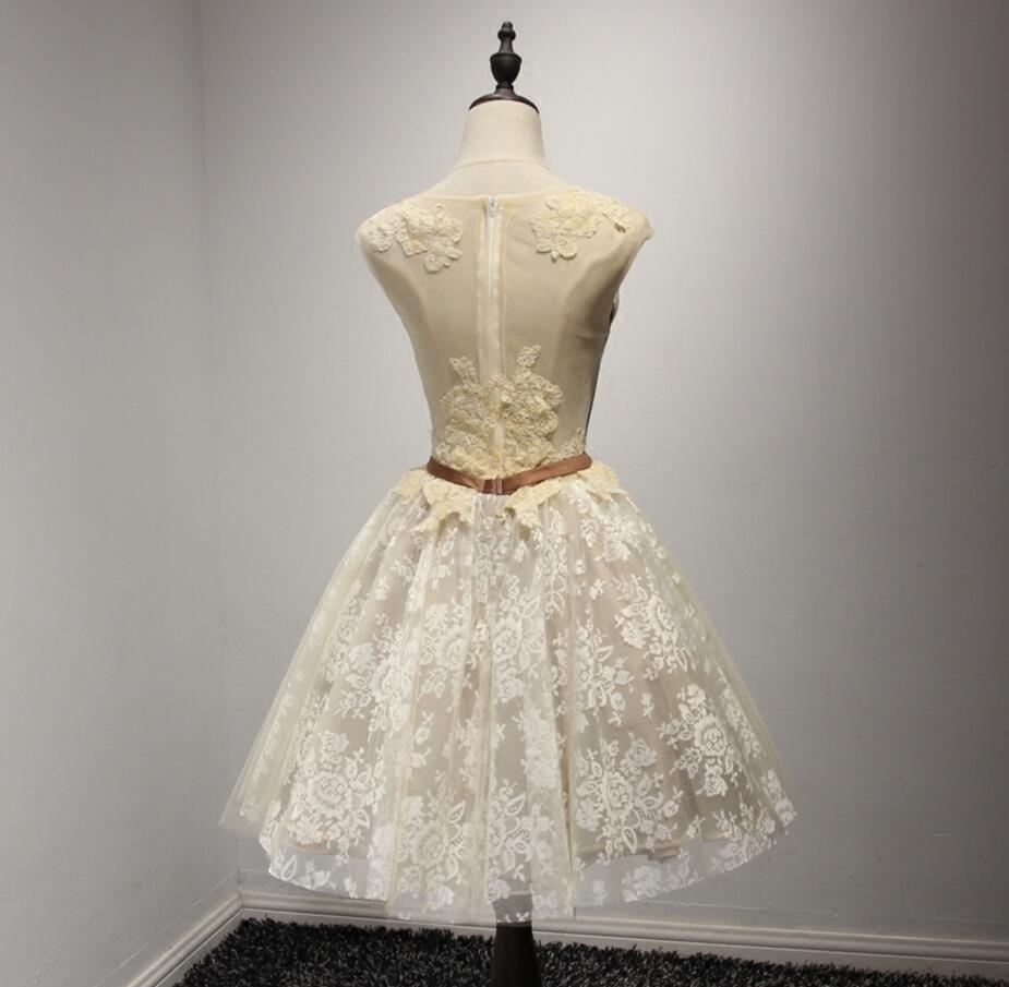 Lace Sexy See Through Homecoming Prom Dresses, Affordable Corset Back Short Party Prom Dresses, Perfect Homecoming Dresses, CM238