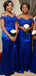 Lace Sheath Off The Shoulder Cheap Long Bridesmaid Dresses Online, WG842
