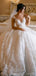 Lace Straps Ball Gown V-neck Long Wedding Dresses Online, Cheap Bridal Dresses, WD546