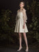 Light Champagne Off Shoulder Short Homecoming Dresses Online, Cheap Short Prom Dresses, CM850