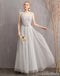 Light Gray Floor Length Mismatched Cheap Bridesmaid Dresses Online, WG545