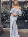 Light Gray Off Shoulder Long Bridesmaid Dresses Online, Cheap Bridesmaids Dresses, WG750