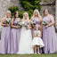 Lilac Lace Jewel Long Bridesmaid Dresses Online, Cheap Bridesmaids Dresses, WG697