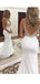 Long Mermaid See Through V-neck Backless Lace Wedding Dresses,WD763