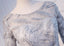 Long Sleeve Gray Lace Scoop Neckline Homecoming Prom Dresses, Affordable Short Party Prom Dresses, Perfect Homecoming Dresses, CM273