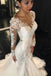 Long Sleeve Lace Mermaid Wedding Dresses,  Sexy See Through Long Custom Wedding Gowns, Affordable Bridal Dresses, 17101