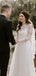 Long Sleeves A-line Illusion Handmade Lace Wedding Dresses,WD728