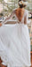 Long Sleeves Backless Beach Long Wedding Dresses Online, Cheap Bridal Dresses, WD527