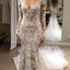 Long Sleeves Backless Lace Mermaid Long Wedding Dresses Online, Cheap Bridal Dresses, WD534