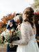 Long Sleeves Backless Plus Size Wedding Dresses Online, Cheap Bridal Dresses, WD639