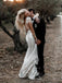 Long Sleeves Boho Lace Mermaid Wedding Dresses, Sexy Wedding Gown, WD681