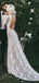 Long Sleeves High Neck Backless Lace Boho Wedding Dresses, Mermaid Wedding Gown, WD704