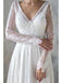 Long Sleeves Lace Backless Cheap Wedding Dresses Online, Cheap Bridal Dresses, WD543