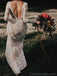 Long Sleeves Lace Backless Long Wedding Dresses Online, Cheap Bridal Dresses, WD544