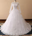 Long Sleeves Lace Beaded Cheap Wedding Dresses Online, Cheap Bridal Dresses, WD506