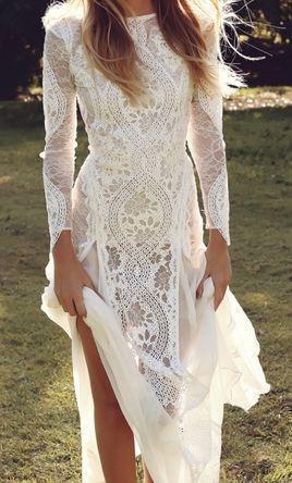 Long Sleeves Lace Mermaid Long Wedding Dresses Online, Cheap Bridal Dresses, WD532