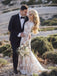 Long Sleeves Lace Mermaid Wedding Dresses Online, Cheap Beach Bridal Dresses, WD475