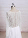 Long Sleeves Lace See Through Cheap Beach Wedding Dresses Online, WD380