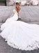 Long Sleeves Mermaid Sweetheart Handmade Lace Wedding Dresses,WD757