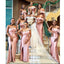 Mermaid Pink Side Slit One Shoulder Long Bridesmaid Dresses Gown Online,WG930