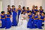 Mermaid Royal Blue Mismatched Mermaid Short Cheap Bridesmaid Dresses Online, WG656