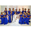 Mermaid Royal Blue Mismatched Mermaid Short Cheap Bridesmaid Dresses Online, WG656