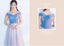 Mismatched Affordable Blue and Pink Soft Tulle Long Bridesmaid Dresses, Cheap Custom Long Bridesmaid Dresses, Affordable Bridesmaid Gowns, BD016